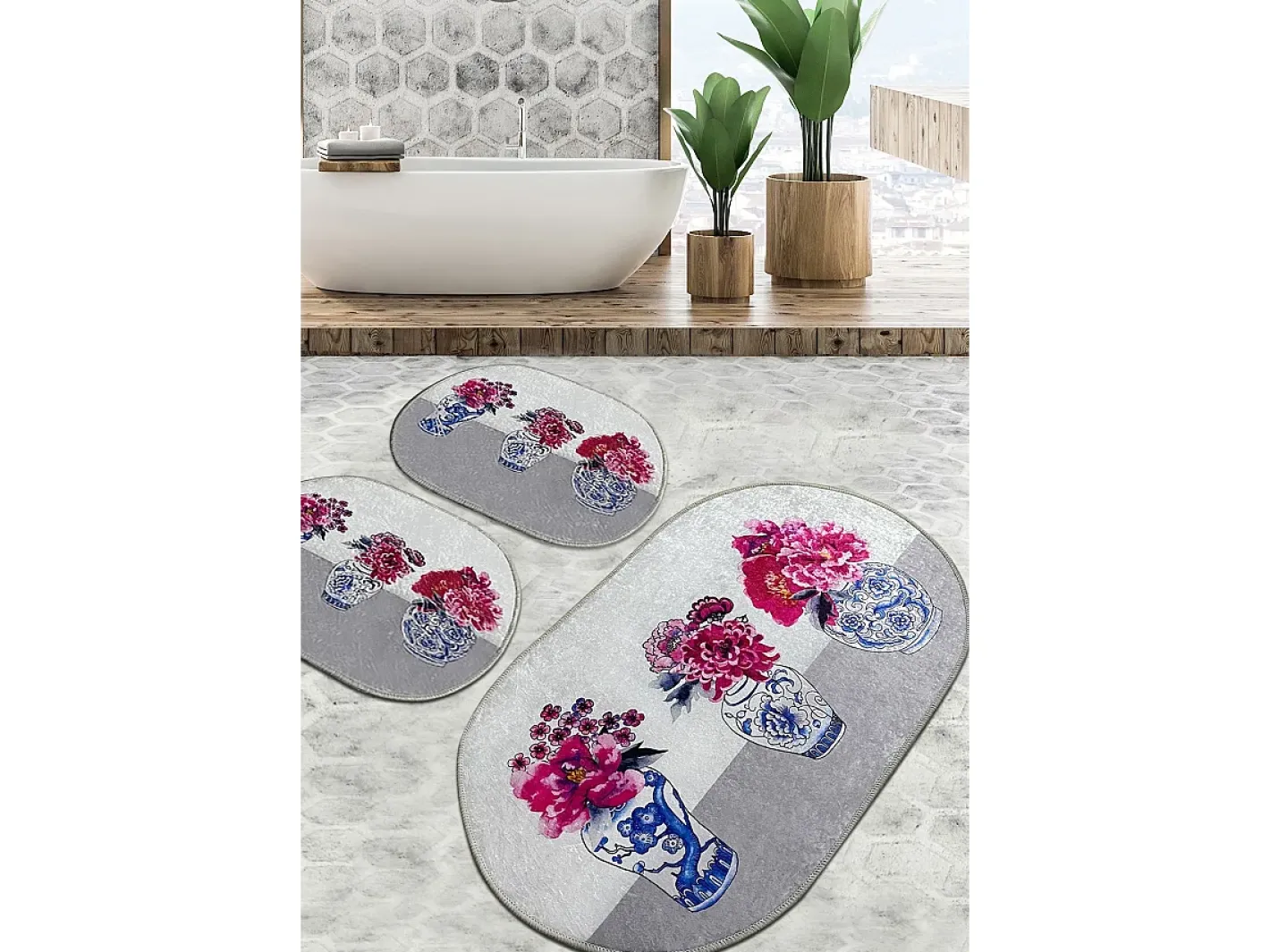 Best Alfombra de baño Set (3 piezas) Joseph Djt Multicolor