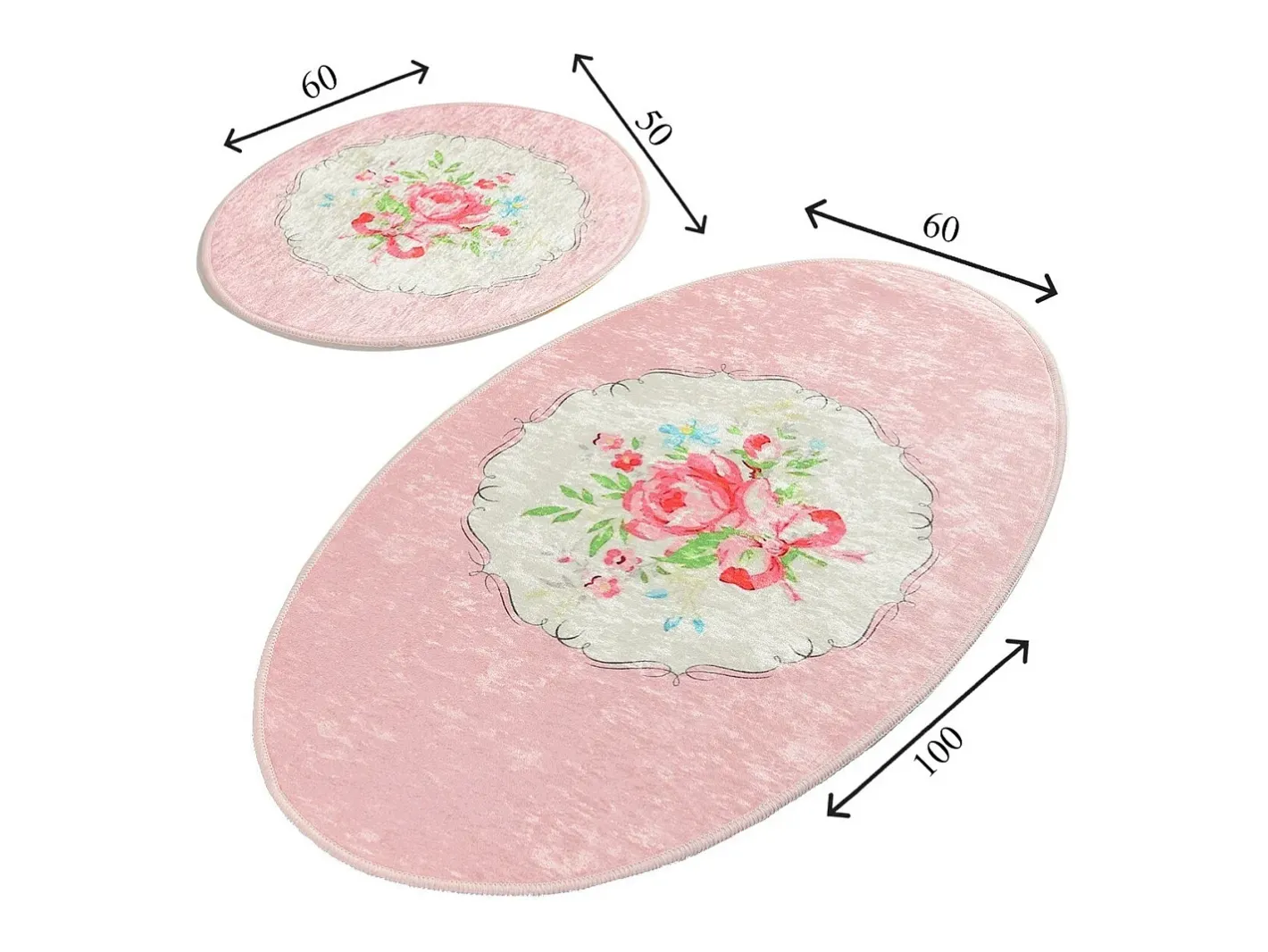 Alfombra De Baño|Ropa De Cama-Alfombra de baño Set (2 piezas) Rena DJT Multicolor