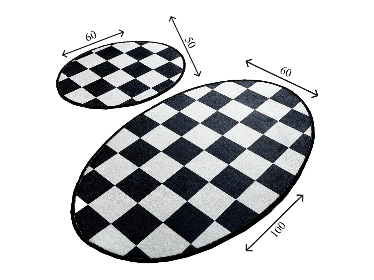 Alfombra de baño Set (2 piezas) Dama DJT Multicolor New