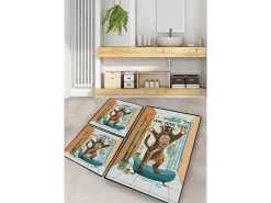 Alfombra de baño Set (3 piezas) Tame Your Tiger Multicolor Best