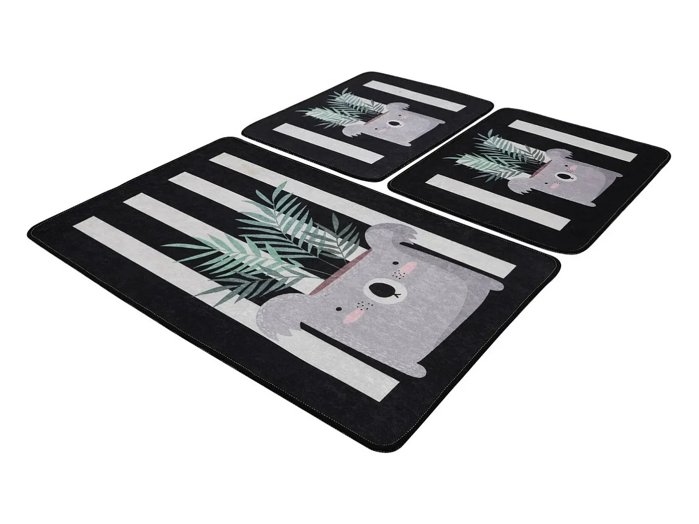 Outlet Alfombra de baño Set (3 piezas) Rovio Multicolor