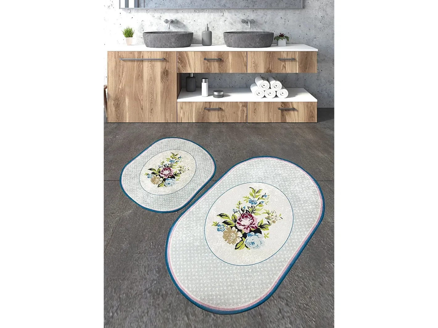 Alfombra De Baño|Ropa De Cama-Alfombra de baño Set (2 piezas) Lous Multicolor