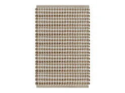 Alfombra De Baño|Ropa De Cama-Alfombra de baño tejida a mano de yute y tela natural y blanca ES383023 Marru00f3n