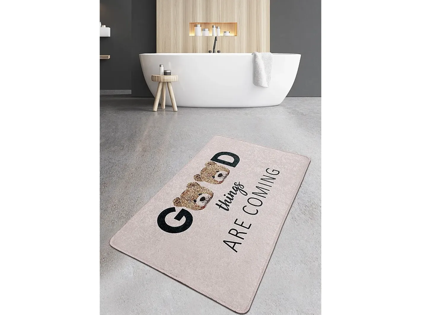 Clearance Alfombra de baño Things Djt (80 x 100) Multicolor