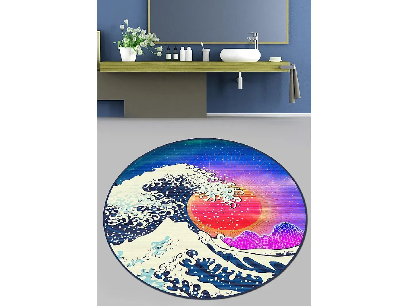 Alfombra de baño Tidal Wave Djt (200 cm) Multicolor Online