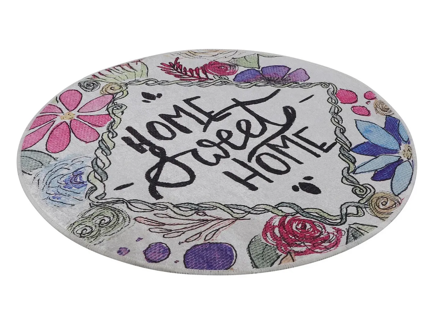 Alfombra de baño Topiary Circle Djt 80 Multicolor New
