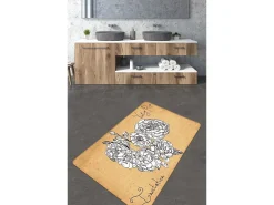 Hot Alfombra de baño Vintage Roses (70 x 120) blanco amarillo Multicolor