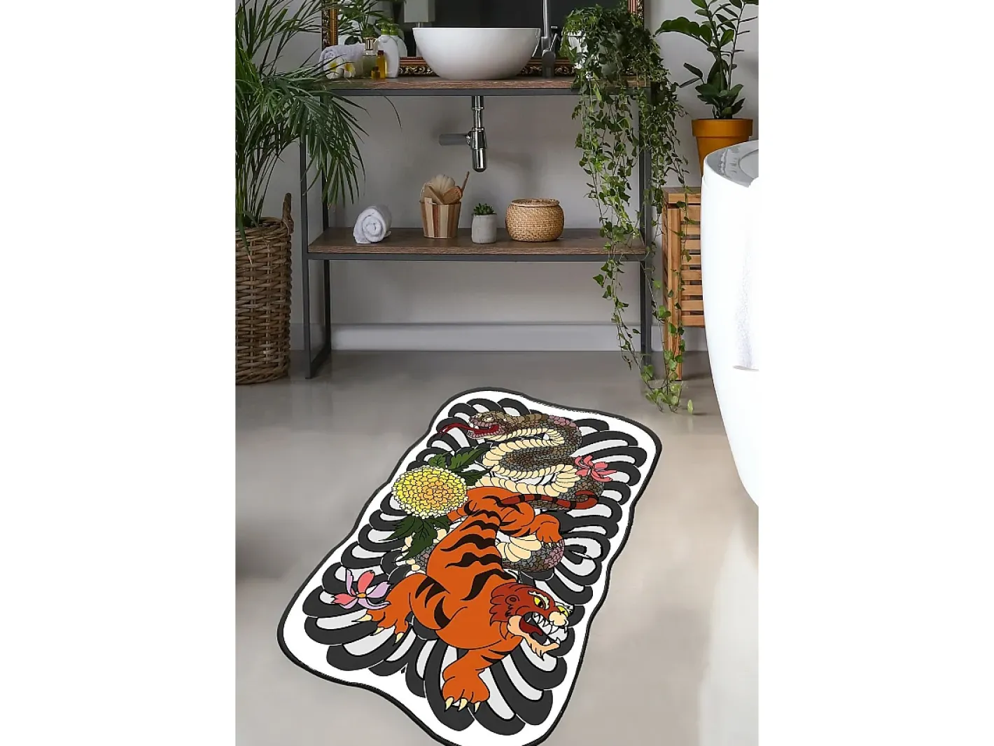 Outlet Alfombra de baño Wild Animals Multicolor