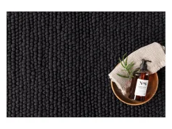 ebuy24 Alfombra de baño Wilmer 80x50cm color . Negro