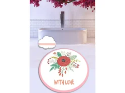 Alfombra de baño With Love (120 cm) Multicolor Clearance