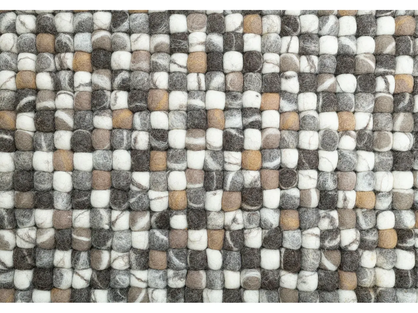 Alfombra de bolas de fieltro hecha a mano 70x270 cm Naturaleza Multi Felty 2.2 Color natural claro Outlet