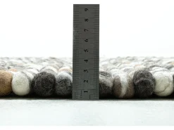 Alfombra de bolas de fieltro hecha a mano 70x270 cm Naturaleza Multi Felty 2.2 Color natural claro Outlet