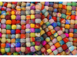 Alfombra de bolas de fieltro hecha a mano 170x240 cm Colorido Felty 2.2 Multicolor