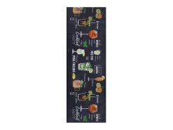 Clearance Alfombra de cocina - Diseños de cócteles - - 52 x 100 cm - RICCI Negro