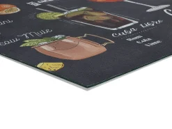 Clearance Alfombra de cocina - Diseños de cócteles - - 52 x 100 cm - RICCI Negro