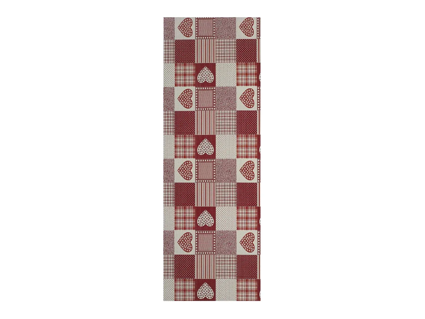 Outlet Alfombra de cocina - patchwork - - 48 x 200 cm - SALLY Rojo