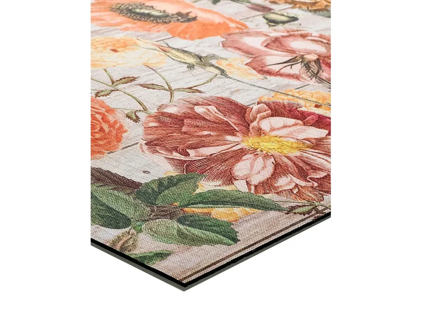 Alfombra de cocina - dibujos con flores - - 52 x 100 cm - RICCI Multicolor