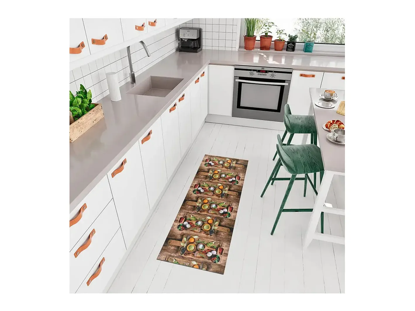 Alfombra de cocina - diseños con especias - - 52 x 100 cm - RICCI Multicolor Clearance