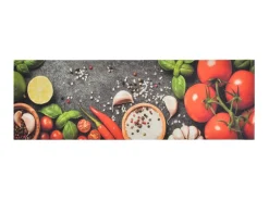 Alfombra de cocina lavable terciopelo dibujo verduras 60x180 cm ES301434 Multicolor Sale