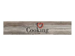Alfombra De Cocina-Alfombra de cocina lavable terciopelo Cooking gris 60x300 cm ES261249 Multicolor