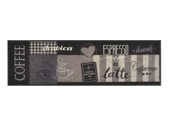 Alfombra de cocina lavable terciopelo negro café 45x150 cm ES791506 Multicolor Online