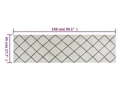 Discount Alfombra de cocina lavable terciopelo cuadrados 45x150 cm ES912117 Gris