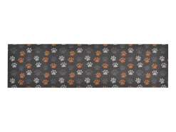 Alfombra De Cocina-Alfombra de cocina lavable terciopelo dibujo de patas 45x150 cm ES279710 Multicolor