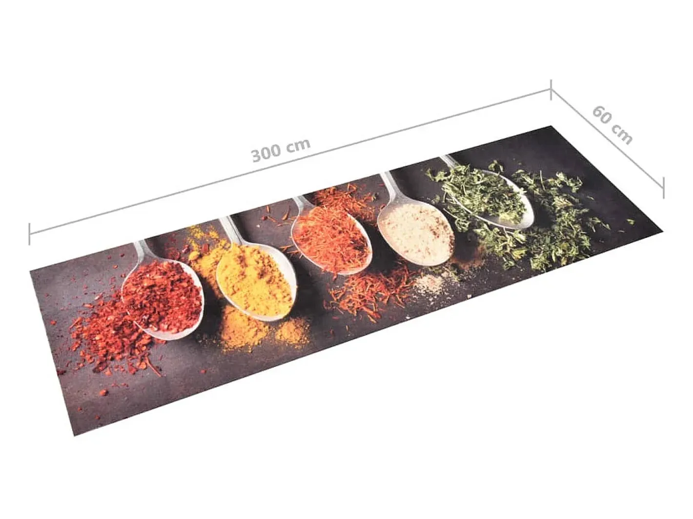 Alfombra De Cocina-Alfombra de cocina lavable Spoons 60x300 cm ES753665 Multicolor