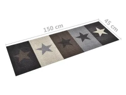 Alfombra De Cocina-Alfombra de cocina lavable Star 45x150 cm ES176598 Multicolor