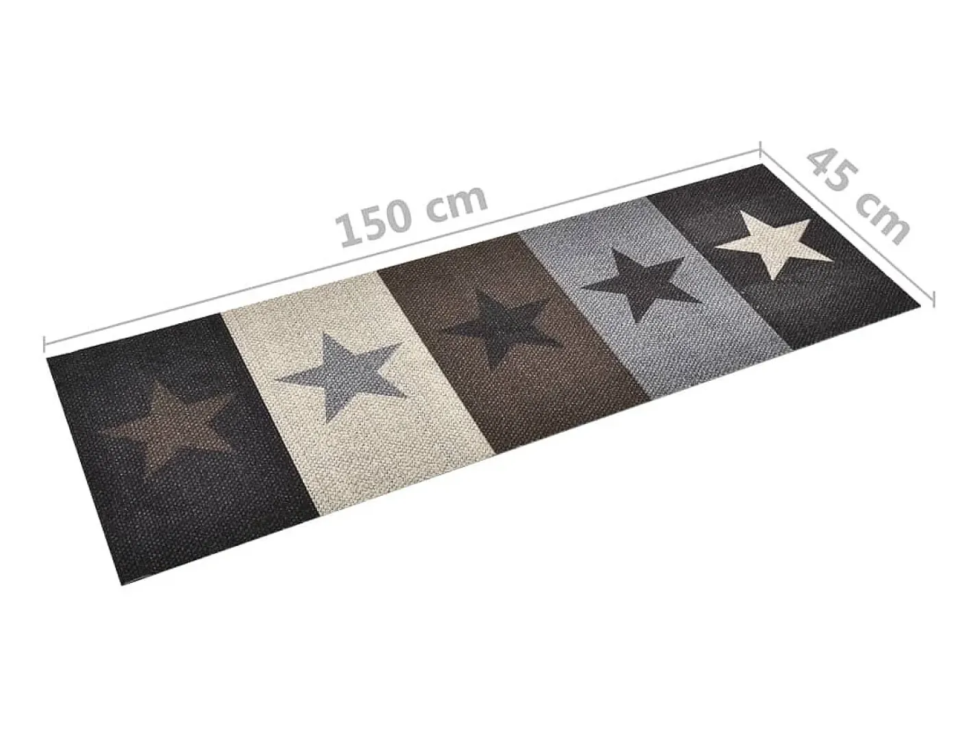 Alfombra De Cocina-Alfombra de cocina lavable Star 45x150 cm ES176598 Multicolor