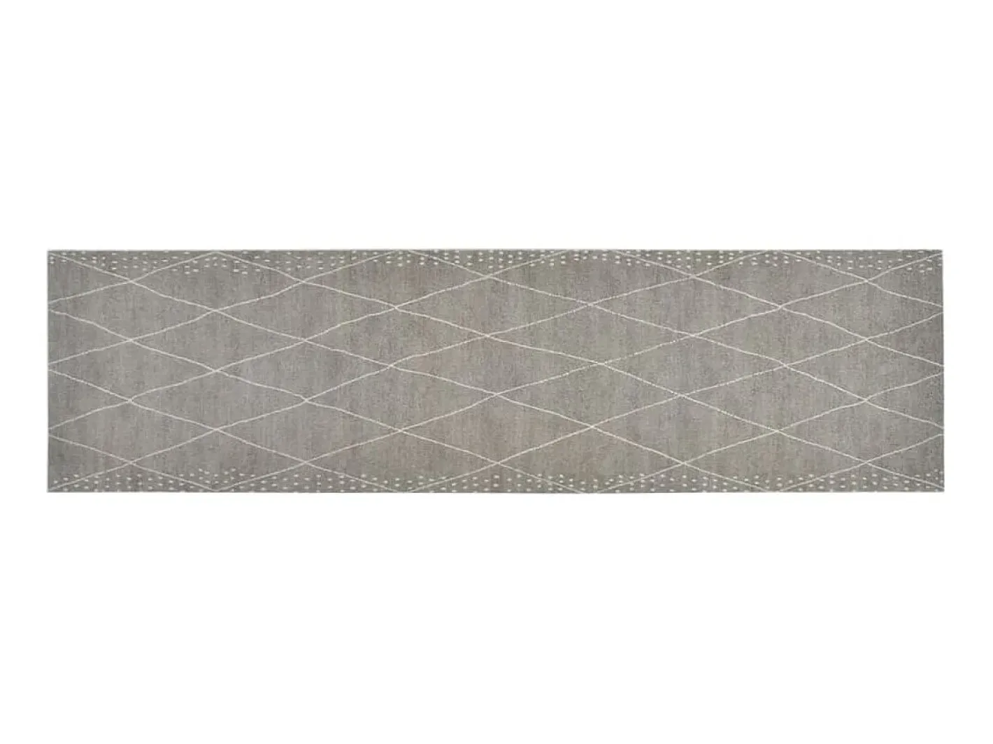 Alfombra De Cocina-Alfombra de cocina lavable terciopelo dibujo rombos 45x150 cm ES942839 Gris