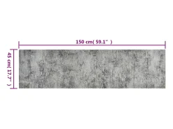 Alfombra de cocina lavable terciopelo aspecto hormigón 45x150cm ES326559 Gris Best