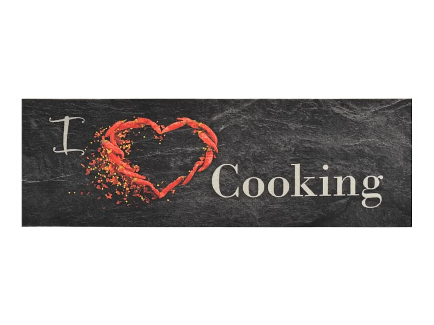 Alfombra de cocina lavable terciopelo Cooking negro 60x180 cm ES459330 Multicolor Discount