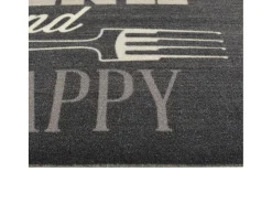 Alfombra de cocina lavable terciopelo negro 60x180 cm ES924073 Multicolor Outlet