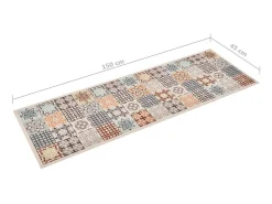 Alfombra De Cocina-Alfombra de cocina lavable mosaico de colores 45x150 cm ES695060 Multicolor