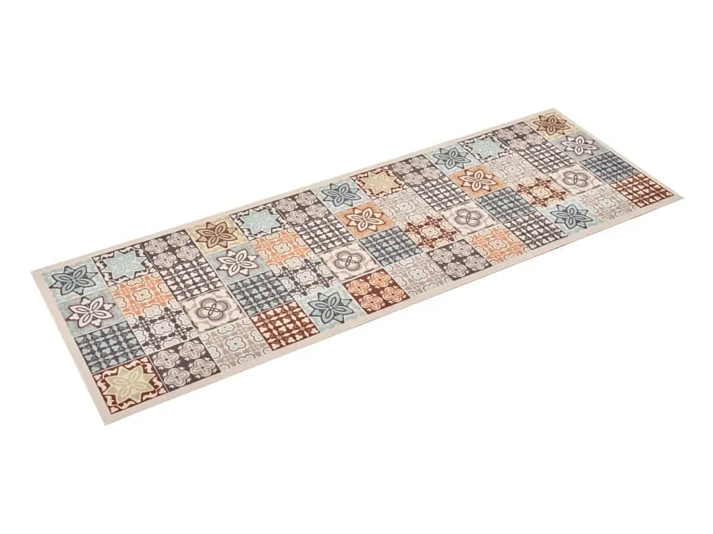 Alfombra de cocina lavable mosaico de colores 60x300 cm ES831992 Multicolor New