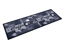 Alfombra De Cocina-Alfombra de cocina lavable Coffee azul 60x300 cm ES321194 Multicolor