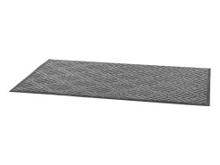 Online Alfombra de Entrada SucceBuy, 156x91,4 cm, Felpudo Exterior Interior Moderno Elegante, con Reverso Antideslizante TPE, Resistente Lavable, Atrapa Polvo, Gris Negro