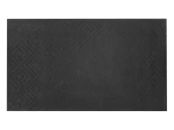 Online Alfombra de Entrada SucceBuy, 156x91,4 cm, Felpudo Exterior Interior Moderno Elegante, con Reverso Antideslizante TPE, Resistente Lavable, Atrapa Polvo, Gris Negro