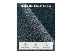 Alfombra de Entrada SucceBuy, 183x122 cm, Felpudo Exterior Interior con Reverso Antideslizante PVC, Resistente Lavable, Atrapa Polvo, Azul Pizarra Negro Online