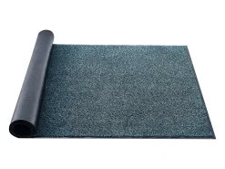 Alfombra de Entrada SucceBuy, 183x122 cm, Felpudo Exterior Interior con Reverso Antideslizante PVC, Resistente Lavable, Atrapa Polvo, Azul Pizarra Negro Online