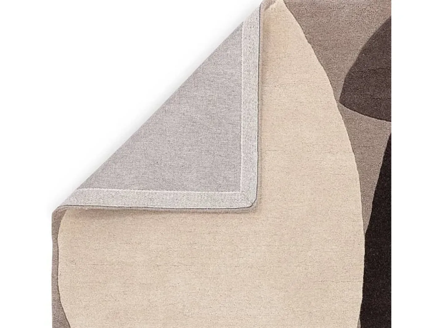 New Alfombra de estilo medio siglo, hecha a mano 100% lana - 200x290cm - gris, crema, naranja - Reef Mid Century Plateado