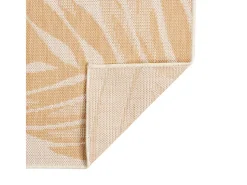 Alfombra De Cocina-Alfombra de exterior de tejido plano con estampado de hojas de 120 x 170 cm Amarillo