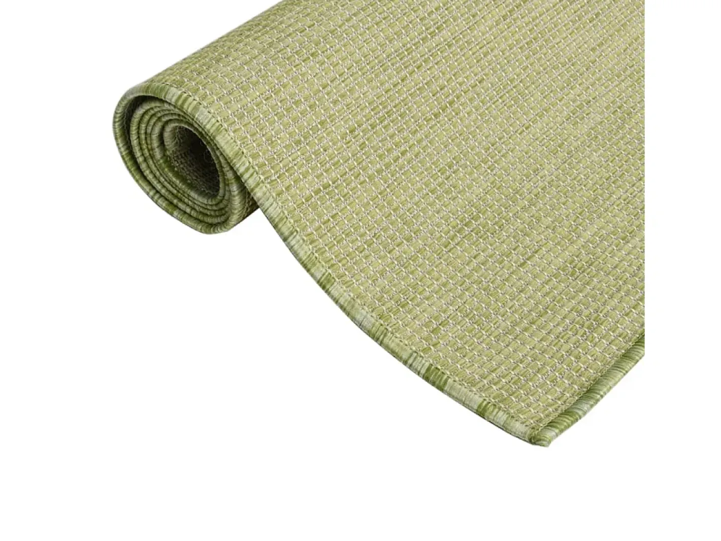 Clicnbuy Alfombra de exterior de tejido plano 140x200 cm Verde Discount