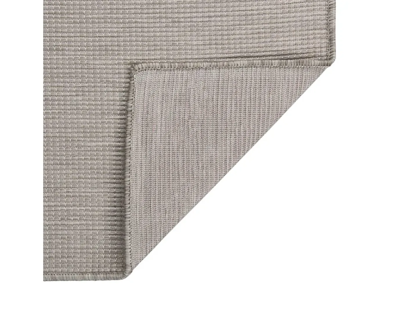 Alfombra de exterior de tejido plano gris taupe 140x200 cm ES27894 Topo