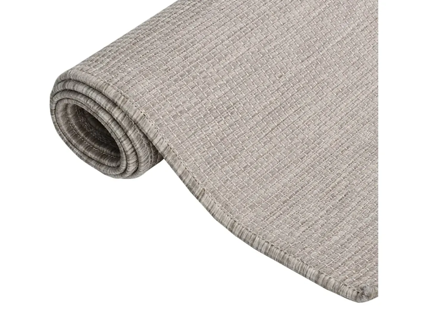 Alfombra de exterior de tejido plano gris taupe 140x200 cm ES27894 Topo