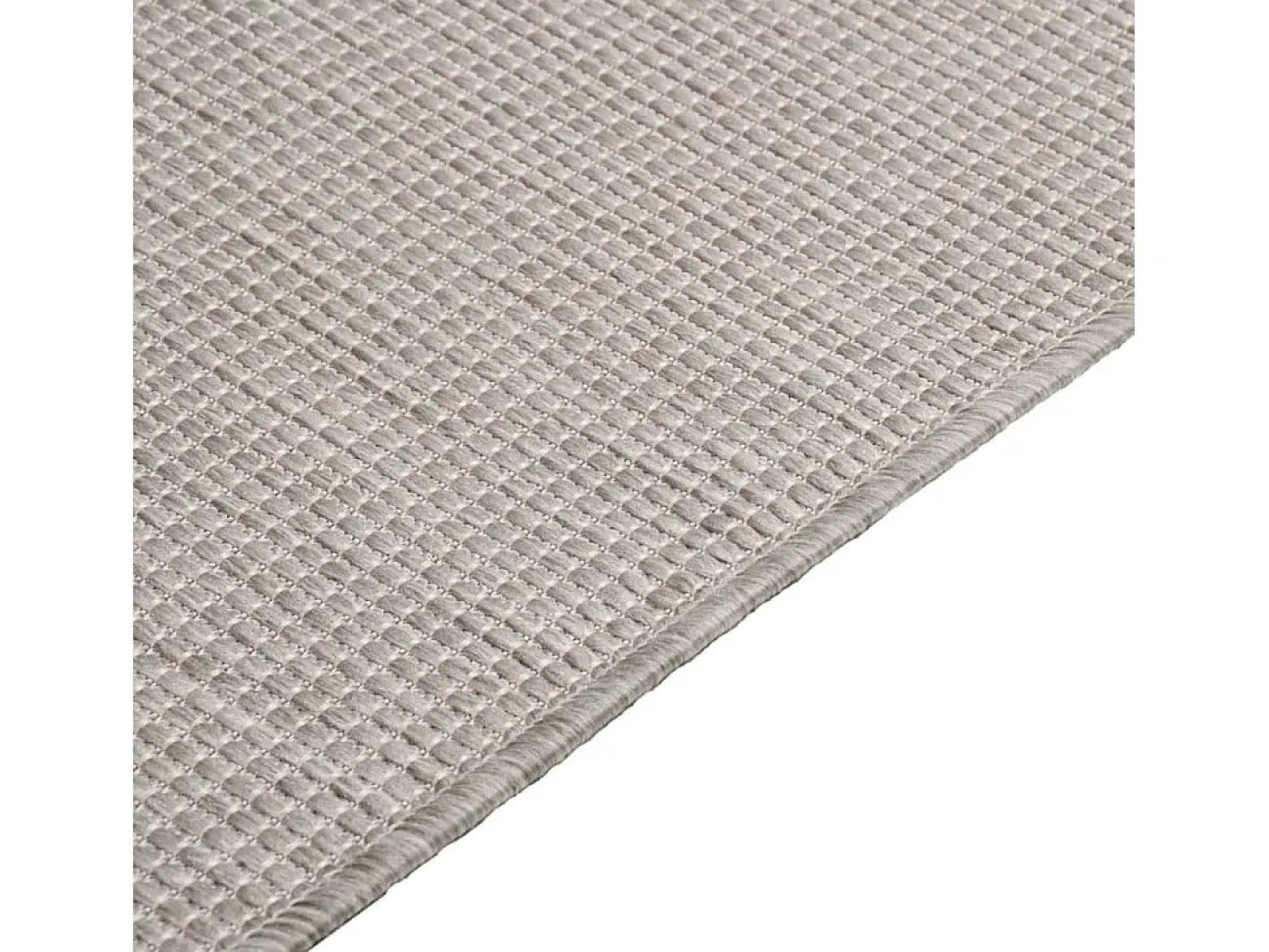 Alfombra de exterior de tejido plano gris taupe 140x200 cm ES27894 Topo