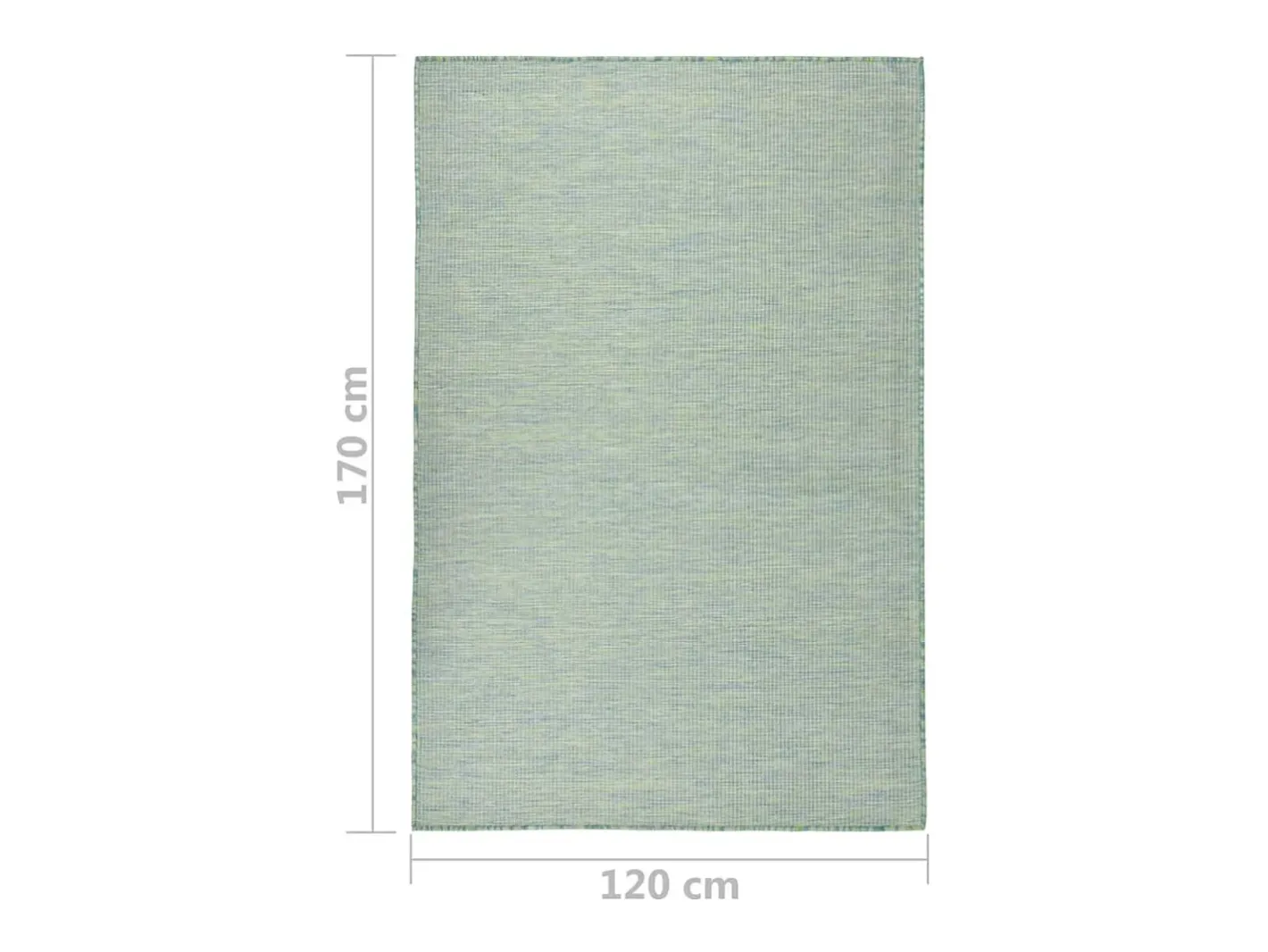 Discount Clicnbuy Alfombra de exterior de tejido plano turquesa 120x170 cm Azul turquesa
