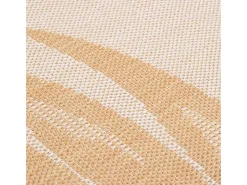 Alfombra De Cocina-Alfombra de exterior de tejido plano con estampado de hojas de 80 x 150 cm Amarillo