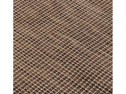 Alfombra De Cocina-Alfombra de exterior de tejido plano 140x200 cm Marrón Marru00f3n